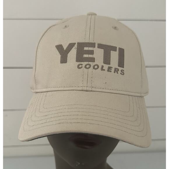 YETI Coolers Hat Cap Khaki Adjustable Strapback NWOT - Picture 1 of 6